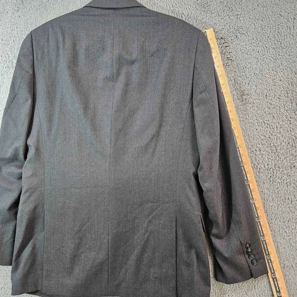 Stafford 2PCs Suit Blazer Men 42L Pants 38x29 Classic‎ Fit Wool Blend Gray